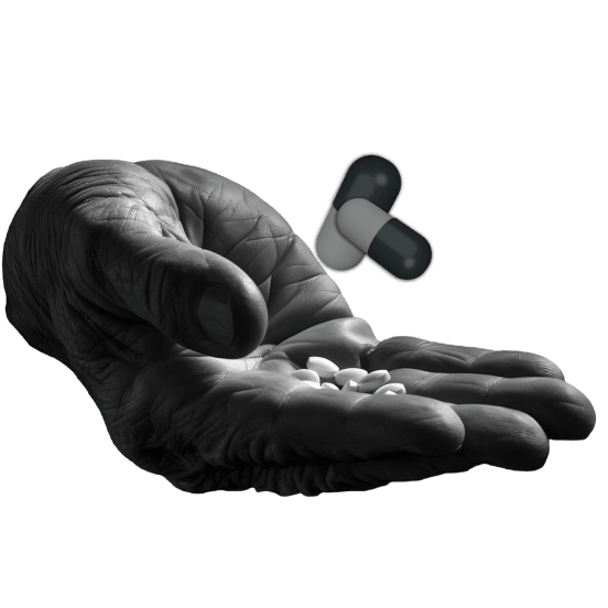 hand with pills